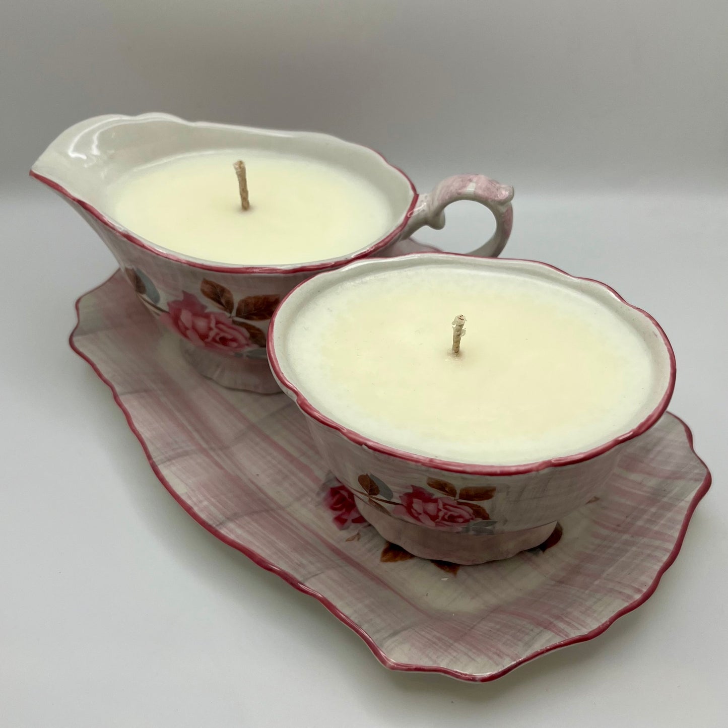Rose & Geranium Scented Sugar & Creamer China Set