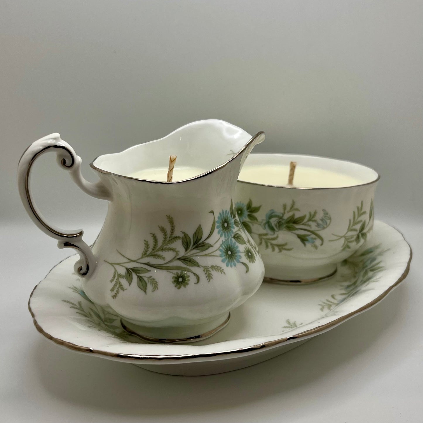 Eucalyptus & Lemongrass Scented Sugar & Creamer China Set