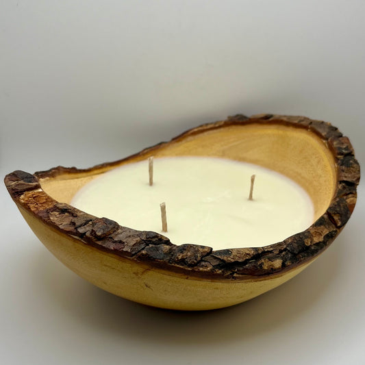 Pumpkin Firewood Scented Wooden Bowl