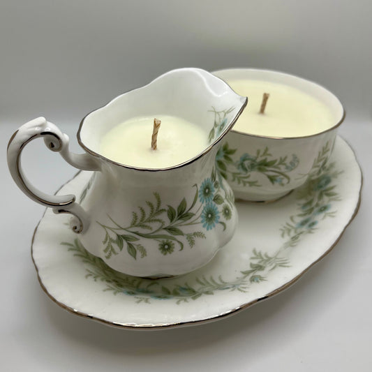 Eucalyptus & Lemongrass Scented Sugar & Creamer China Set
