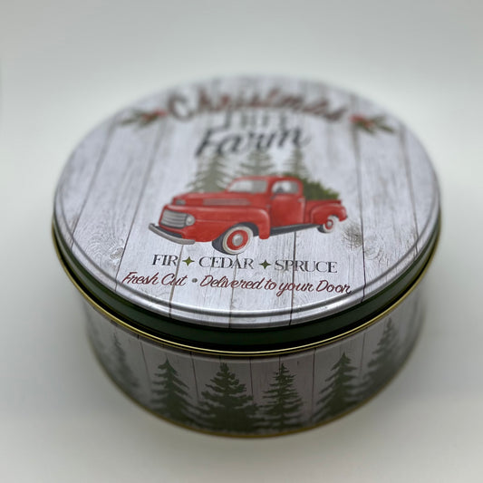 Christmas Pine Scented Cookie Tin